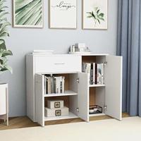 Dressoir 88x30x70 cm bewerkt hout wit - thumbnail