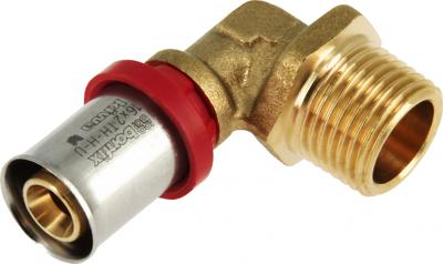 Bonfix Perskoppeling - 1x Alu-pers 1x Buitendraad - Kniekoppeling - 1/2 x 16mm