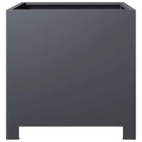 Plantenbakken 2 st 40x40x40 cm staal antracietkleurig - thumbnail