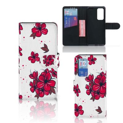 Huawei P40 Hoesje Blossom Red Huawei P40 Hoesje Blossom Red