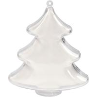 Creativ Company Deco hart, h: 6,5 cm, transparant, 10 stuk/ 1 doos - thumbnail