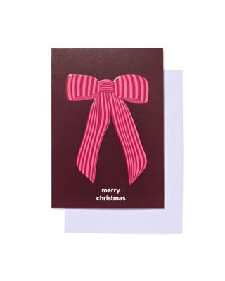 HEMA Kerstkaarten 11x8cm strik - 5 stuks