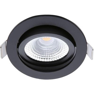 EcoDim LED Inbouwspot IP54 Dimbaar 5W Warm Wit 2700K Mat Zwart
