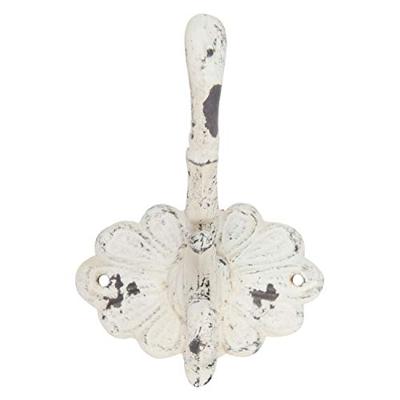 Clayre & Eef Wandhaak 10x10x13 cm Wit Ijzer Rechthoek Kapstok Clayre & Eef Wandhaak 10x10x13 cm Wit Ijzer Rechthoek Kapstok