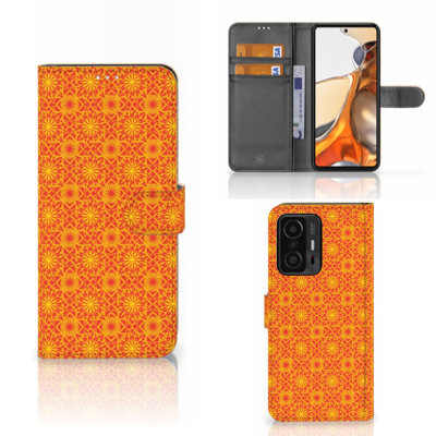 Xiaomi 11T | 11T Pro | Telefoon Hoesje | Batik Oranje