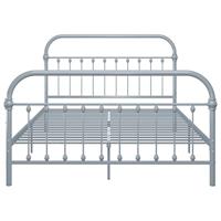 Bedframe metaal grijs 120x200 cm - thumbnail