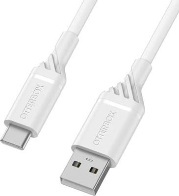 OtterBox Versterkte USB-A naar USB-C Cable, Oplaadkabel voor Smartphone en Tablet, Ultra-robuust, Bend en Flex getest, 2m, Wit