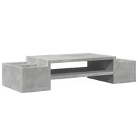 VidaXL Monitorstandaard met opbergruimte 70x27x15 cm hout betongrijs - thumbnail