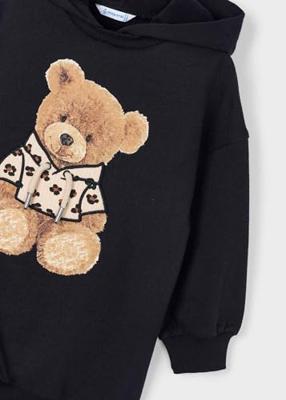 Mayoral winter jurk meisjes - zwart - fleece - capuchon