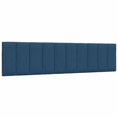 Bed met matras "Hanko" stof blauw 200x200 cm