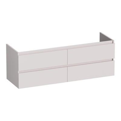 Brauer Joy - Onderkast - 140 cm - met 4 Softclose Lades Greeploos en 2 Sifon Uitsparingen - Mat Zand