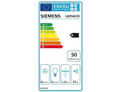 Siemens LB87NAC50 Afzuigkap geïntegreerd Grijs - thumbnail