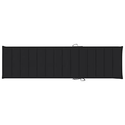 VidaXL Ligbedkussen 200x50x3 cm oxford stof zwart