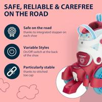 Hudora rolschaatsen my first quad led eenhoorn, maat 26-29 - thumbnail