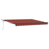 Automatische Intrekbare Luifel met LED Oranje en Bruin 400x350 cm - thumbnail