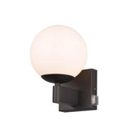 Trio WandlampKula zwart armatuur met wit glas - 284270132 - thumbnail