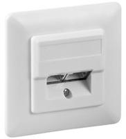 RJ45 Wandcontactdoos Inbouw - 2x RJ45 - CAT-5e - Incl. Afdekraam - Afgeschermde Netwerkdoos - 10 Gigabit - Wit - thumbnail