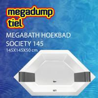 Hoekbad Xenz Society 145 | Inbouw | 145x145 cm | Incl.Badafvoer | Met overloop | Acryl | Glans wit - thumbnail