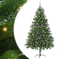 VidaXL Kerstboom met 300 led met standaard groen 180 cm pe - thumbnail
