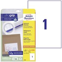 Etiket avery 6119 210x297mm a4 wit 25st - thumbnail