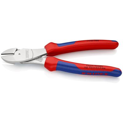 Knipex Kracht-zijsnijtang verchroomd met meer-componentengrepen 200 mm - 7405200