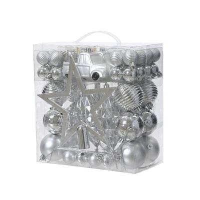 Decoris Kerstboom Decoratie 67-delig Zilver