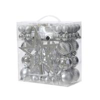 Decoris Kerstboom Decoratie 67-delig Zilver - thumbnail