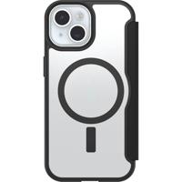 Otterbox React Booklet Apple iPhone 16e, iPhone 15, iPhone 14, iPhone 13 Transparant, Zwart Inductieve lading, MagSafe compatible - thumbnail