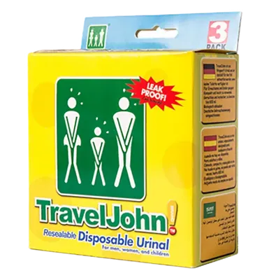 TravelJohn Plaszak - 3 stuks - 800 ml - Lekvrij & Geurloos - Unisex Wegwerp Urinaal
