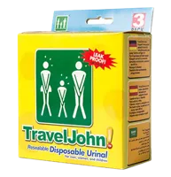 TravelJohn Plaszak - 3 stuks - 800 ml - Lekvrij & Geurloos - Unisex Wegwerp Urinaal - thumbnail