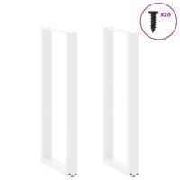 Bartafelpoten 2 st U-vormig 40x(110-111) cm staal wit - thumbnail