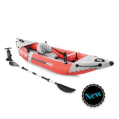 Intex Opblaaskajak excursion pro k1 305 cm vinyl rood 3-delig