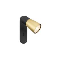 SLV SpotPuri 2.0 Dome zwart-goud enkel schakelaar - 1008305 - thumbnail
