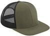 Beechfield CB664 Original Flat Peak 6 Panel Trucker Cap - Olive Green/Black - One Size