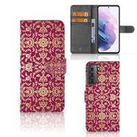 Wallet Case Samsung Galaxy S21 Plus Barok Pink - thumbnail