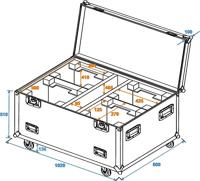 ROADINGER Flightcase 4x DMH-90/150/DMB-160/PLB-230 - thumbnail