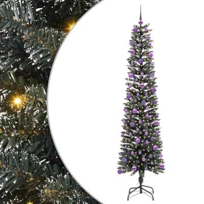 VidaXL Kunstkerstboom met 300 led groen 210 cm pvc en plastic en staal