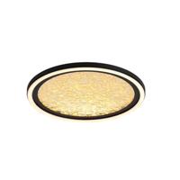 Searchlight Design plafonnièreLuna Ø 30cm zwart met goud - 31908-300GO - thumbnail