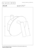 Lucide JOLIJN - Oplaadbare Bedlamp / Wandlamp - Accu/Batterij - Ø 10,2 cm - LED - 1x2W 3000K - Magnetisch - Mat Goud / Messing - thumbnail