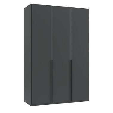 Kledingkast Milaan 3-deurs- grafiet - 208x135x58 cm - Leen Bakker