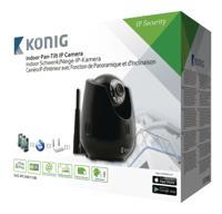 König SAS-IPCAM110B Indoor Pan-tilt Ip-camera voor Bewaking Op Afstand Zwart - thumbnail