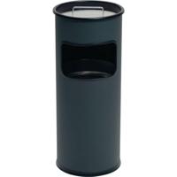 Durable METALL rund 333058 Papierbak 17 l Metaal (Ø x h) 260 mm x 620 mm Antraciet Met asbak 1 stuk(s) - thumbnail