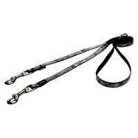 Hondenriem Multi Purpose Trendy Black Bones - thumbnail