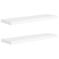 Wandschappen zwevend 2 st 90x23,5x3,8 cm MDF wit - thumbnail