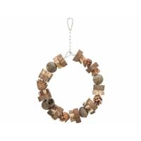 TRIXIE RINGSCHOMMEL HOUT / DENNENAPPELS NATUREL 18X18 CM - thumbnail