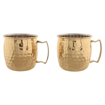 Set van 2 mokken Home ESPRIT Gouden Loft 480 ml (2 Stuks) Set van 2 mokken Home ESPRIT Gouden Loft 480 ml (2 Stuks)