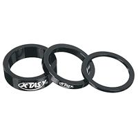 Ergotec Balhoofd spacerset 1-1/8" (ø28.6) 3-delig 2/5/10mm zwart - thumbnail