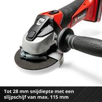 Einhell Power X-Change TE-AG 18/115 Li-Solo 4431110 Haakse accuslijper 115 mm Zonder accu, Zonder lader - thumbnail