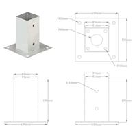 Paalankers 4 st 81 mm gegalvaniseerd metaal - thumbnail