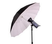 Bresser SM-14 jumbo paraplu wit/zwart 180cm - thumbnail